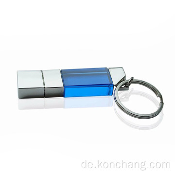 Kleines Kristallglas USB-Flash-Laufwerk 3D-Logo